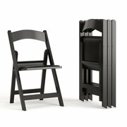 Flash Furniture Black Resin Folding Chair 4-LE-L-1-BLACK-GG